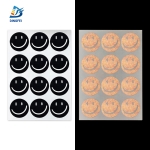 Reflective Helmet Stickers - 680 Series Black Reflective Smiles Stickers